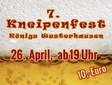 7 . KW´er Kneipenfest - am 26. April 2014 ab 20 Uhr